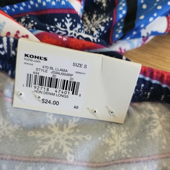 NWT Juniors Small SO Mid Rise Cozy Leggings Christmas Holiday "Fa La Llama" - Picture 4 of 6